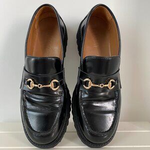 Thursday Boot Company lugsole Penny loafers black patent leather size 8